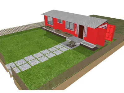 One Bedroom Container House 3D model