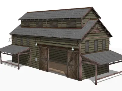 Old Warehouse Low-poly 3D model from CGTrader