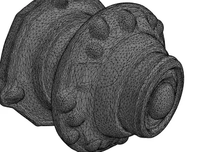 Antique Ornate Brass Door Knob Low-poly 3D model