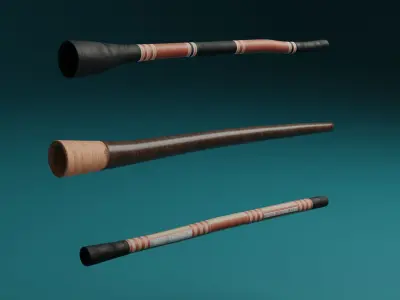 Didgeridoo Low-poly 3D model