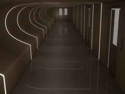 Sci Fi Room 3D model 5