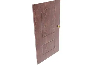 Simple interior door Low-poly 3D model