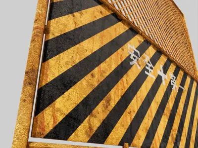 Japanese Security Fence 3D model