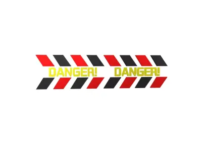 Cyberpunk Future Danger Sign v1 010 Low-poly 3D model
