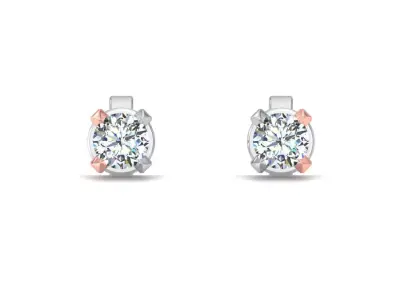 Solitaire earring light weight Simple  3D print model