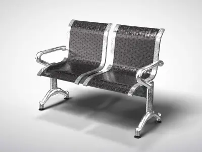 Waiting Chair Low-poly 3D model