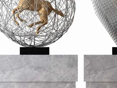 Combination Modern Sculpture 3D model