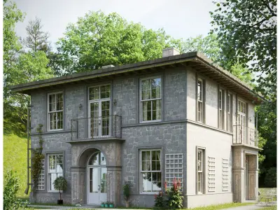 Vintage cottage in Provence style 3D model