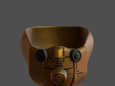Gas mask helmet 3d model scifi Low-poly  Low-poly 3D model 214