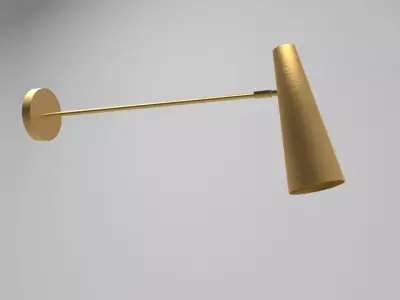 Applique gold wall lamp 3D model