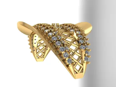 Women Ring 9 light weight women fashion band ring 3D print model