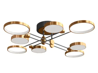 Rod-Mounted LED Chandelier 3D model