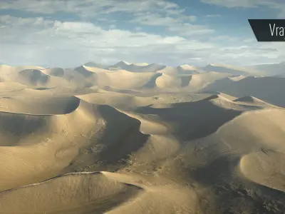 Desert sand Low-poly 3D model