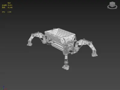 Next generation cargo robots Low-poly 3D model