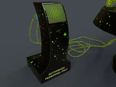 Sci-Fi Production Machine Low-poly 3D model