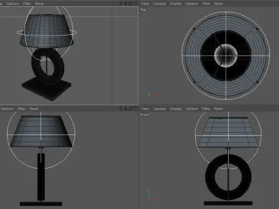 Lense table lamp 3D model