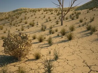 Desert road 3D model