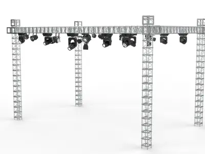 stage light set 3D model