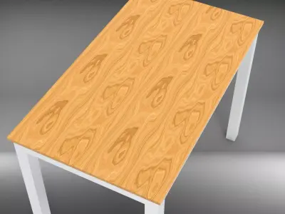 3D Model of a Computer Table Free low-poly 3D model
