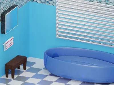 simple bathroom  3D model