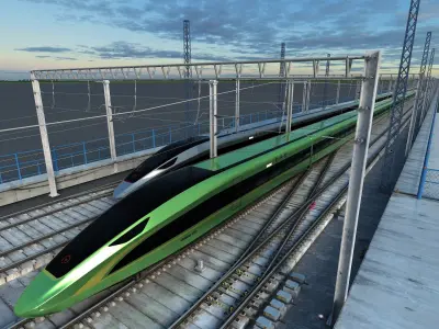 China High Speed Train - Renaissance 3D model