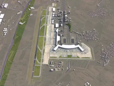 Shenyang - Airport - SHE Low-poly 3D model