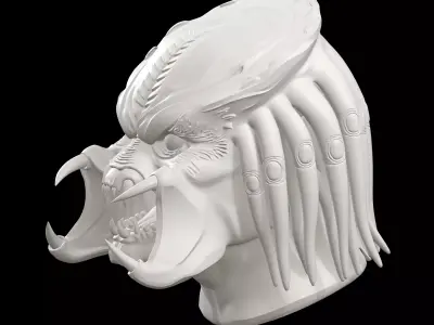 Predator Bust High Detail Miniature 3D print model