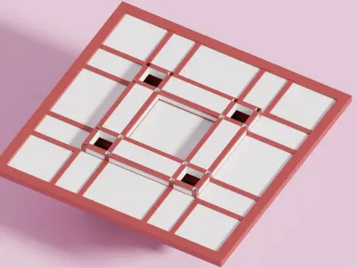 Cartoon Shanghai China Art Museum 2 Low-poly 3D model