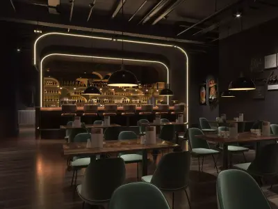 Modern bar 3D model