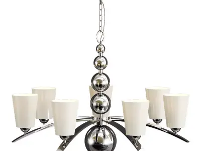 hinkley light chrome chandelier 3D model