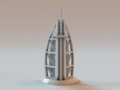 burj al arab 3D print model