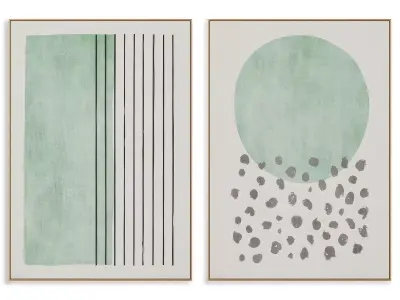 Abstract Painting Frame set 3D model 820
