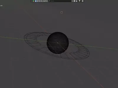 Realistic Black Hole with Accretion Disk Low-poly 3D model