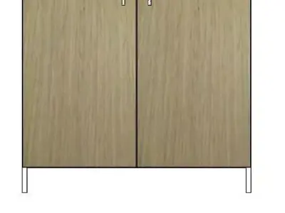 2 Door Base Cabinet 3D model