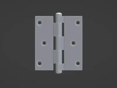 Door Hinges Low-poly 3D model