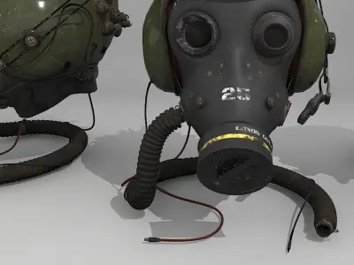 Gas wind helmet biochemical Industrial 3D model
