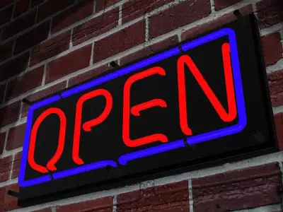 Neon Open Sign 3D model