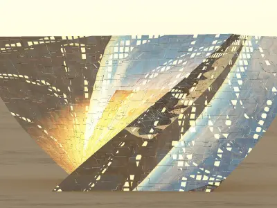 Prism Glass Building 3D model