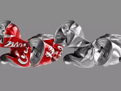 Crushed Soda Can 05 3D model