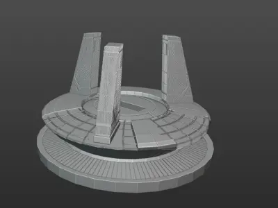 Damaged Star Labs CW The Flash 3D Model 3D model