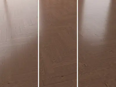 Parquet Oak Walnut Brushed set 2 3D model