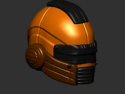 helmet high poly sculpt 3d printable ver 7 3D model 3D model