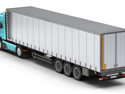 Truck 1-V5 Low-poly 3D model