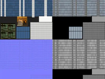 Skyscraper tall building Low-poly 3D model get