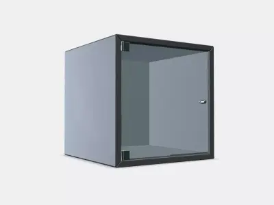 EKET Wall cabinet with glass door 1 Low-poly 3D model