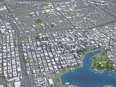 Oakland  Low-poly 3D model