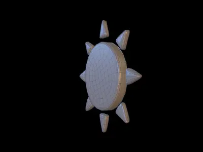 SUN icon Low-poly 3D model