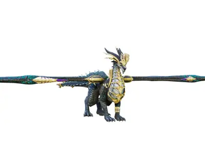 Fantasy Dragon Low-poly 3D model