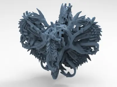 Leviathan dragon crystal Wraith Rock 1 3D model