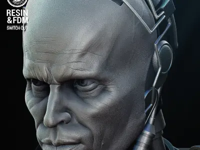 Wicked Movies Robocop Bust Tested for 3D printing 3D print model